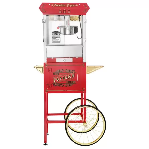 Great Northern Princeton 8 oz. Antique Red Popcorn Machine with Cart