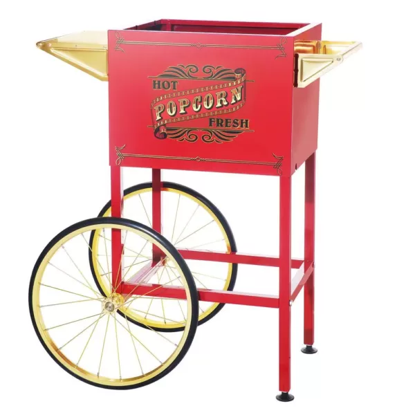 Great Northern Pasadena 8 oz. Antique Red Popcorn Machine with Cart