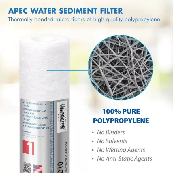 APEC Water Systems Ultimate 10 in. 5-Micron Sediment Replacement Filter