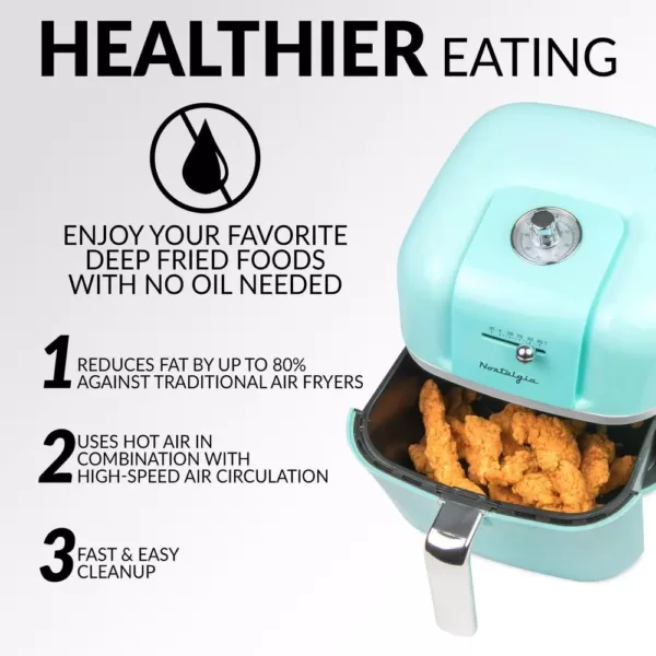 Nostalgia Classic Retro 7 Qt. Aqua Air Fryer