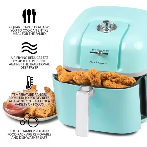 Nostalgia Classic Retro 7 Qt. Aqua Air Fryer