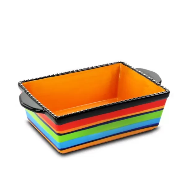 Gibson Pueblo Springs 3-Piece Stoneware Bright Color Bakeware Set