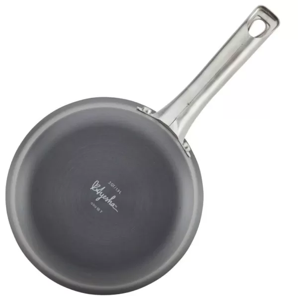 Ayesha Curry Home Collection 2 qt. Aluminum Nonstick Sauce Pan in Basil Green with Glass Lid