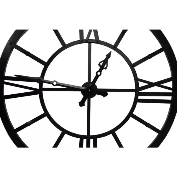 3R Studios Black Metal Framed Wall Clock