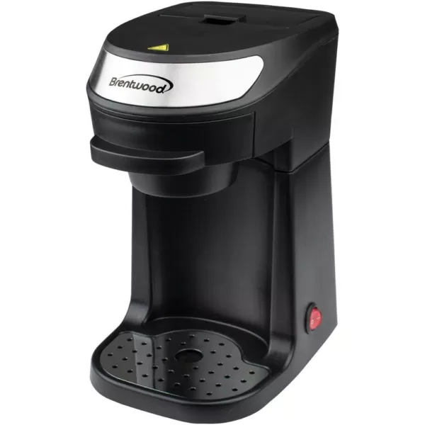 Brentwood 1-Cup Black Single-Serve Coffee Maker with Mug