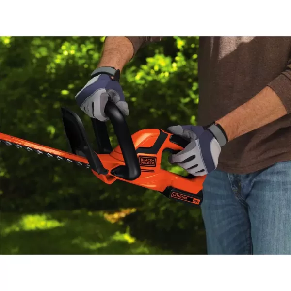 BLACK+DECKER 22 in. 20V MAX Lithium-Ion Cordless Hedge Trimmer with (1) 1.5Ah Battery and Charger Included