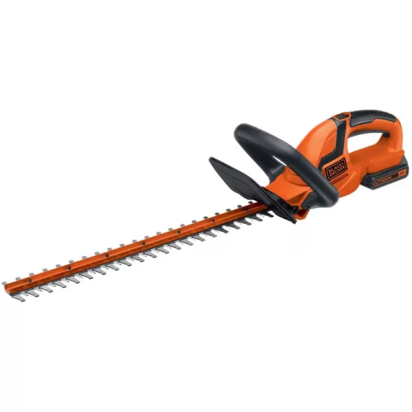 BLACK+DECKER 22 in. 20V MAX Lithium-Ion Cordless Hedge Trimmer with (1) 1.5Ah Battery and Charger Included