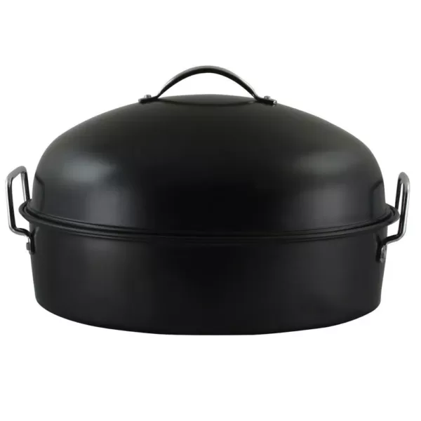 Gibson Home Kenmar 16 in. Carbon Steel Roaster Pan with High Dome Lide