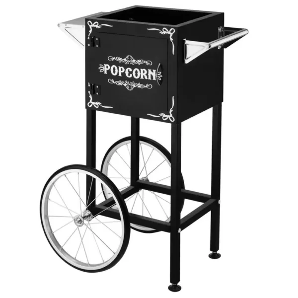 Great Northern 4 oz. - 6 oz. Black Vintage Popcorn Machine Replacement Cart with Wheels