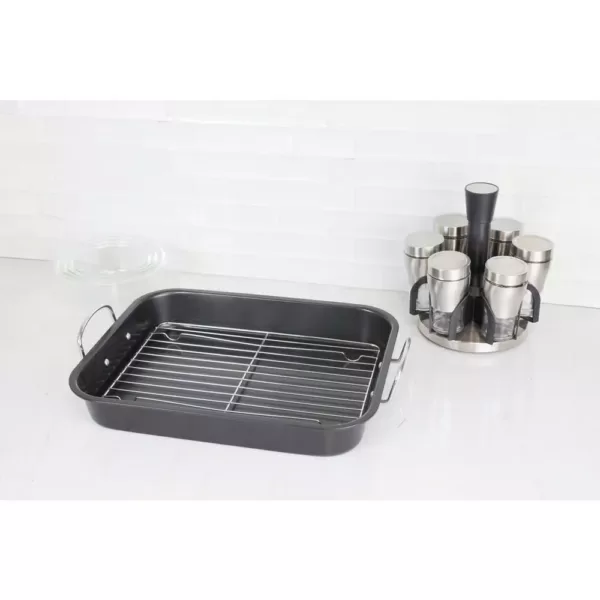 Home Basics 5.75 Qt. Steel Roasting Pan