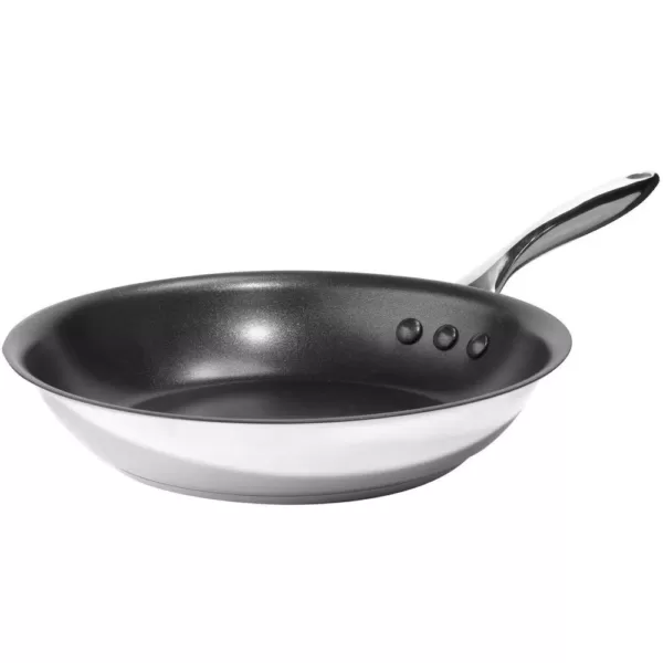 Ozeri Earth Pan ETERNA 8 in. Stainless Steel Nonstick Frying Pan in Black Interior