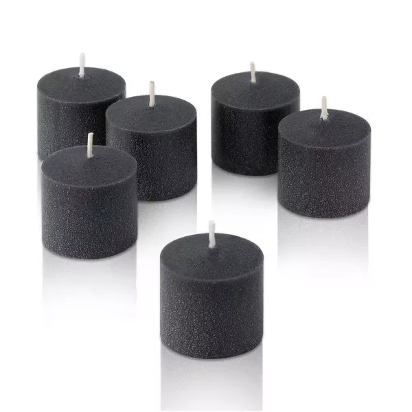 Light In The Dark 10 Hour Black Unscented Votive Candles (Set of 12)