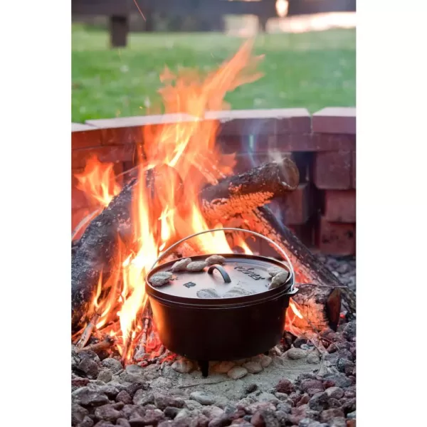 Lodge 8 Qt. Cast Iron Deep Dutch Oven with Lid and Bail Handle