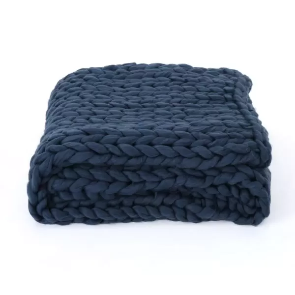 Noble House Marnie Blue Acrylic Throw Blanket