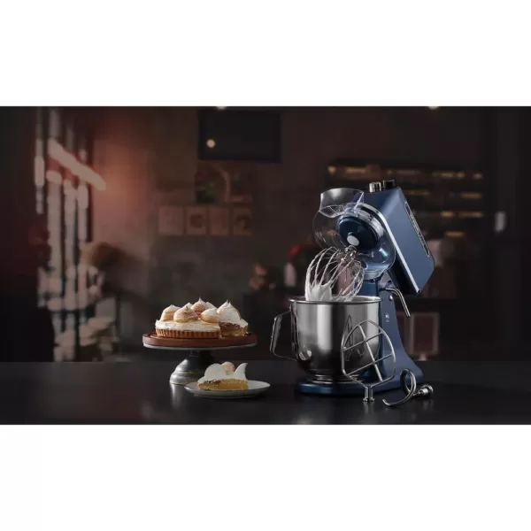 Waring Commercial 11-Speed, Blue, Luna 7 - 7  Qt. Planetary Mixer, includes Dough Hook, Mixing Paddle and Whisk