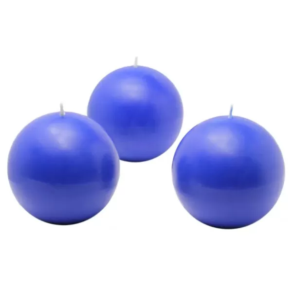 Zest Candle 3 in. Blue Ball Candles (6-Box)