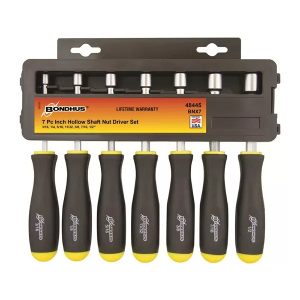 Bondhus Standard Hollow Shaft Nut Driver Set (7-Piece)