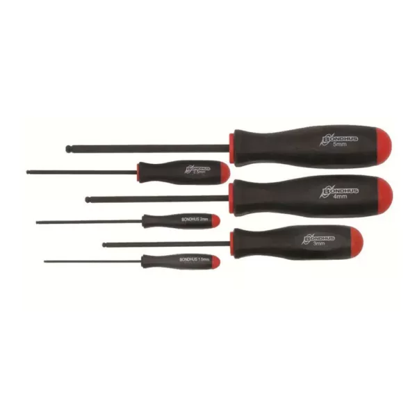 Bondhus Metric Ball End Screwdriver Set with ProGuard (6-Piece)