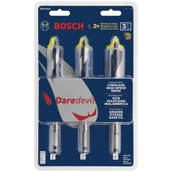 Bosch Daredevil High-Speed Auger Bit Set (3-Piece)