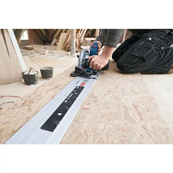 Bosch 6-1/2 in. 13 Amp Corded Track Saw with Free 63 in. Aluminum Tracks and Carrying Bag