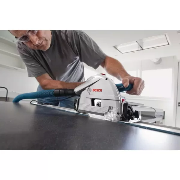 Bosch 6-1/2 in. 13 Amp Corded Track Saw with Free 63 in. Aluminum Tracks and Carrying Bag