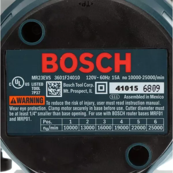 Bosch 15 Amp Corded Variable Speed Combination Plunge & Fixed-Base Router Kit with Hard Case