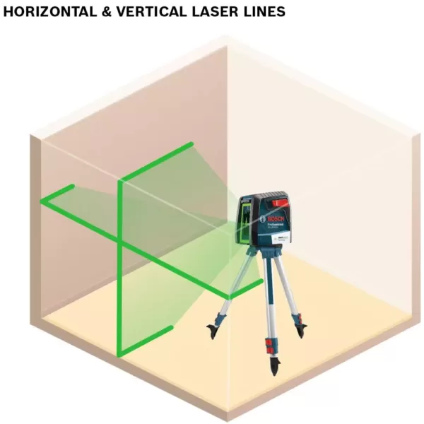 Bosch 40 ft. Self Leveling Cross Line Laser with VisiMax Green Beam