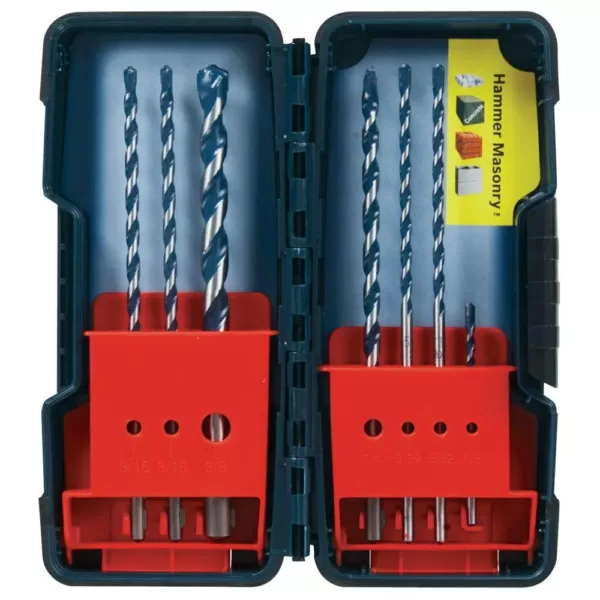 Bosch Assortment Pack of BlueGranite Turbo Carbide Hammer Drill Bits (7-Piece)