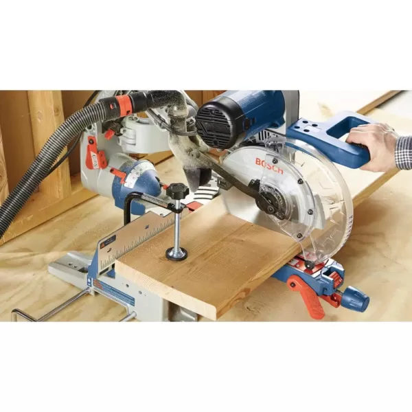 Bosch 15 Amp Corded 10 in. Dual-Bevel Sliding Glide Miter Saw with 60-Tooth Saw Blade and Bonus Gravity Rise Stand with Wheels