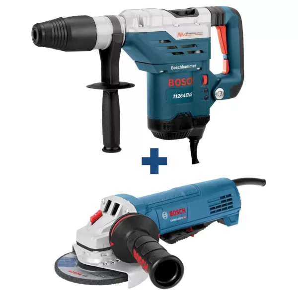 Bosch 13 Amp 1-5/8 in. Corded SDS-Max Concrete/Masonry Rotary Hammer Drill with Bonus 10 Amp Corded 4-1/2 in. Angle Grinder