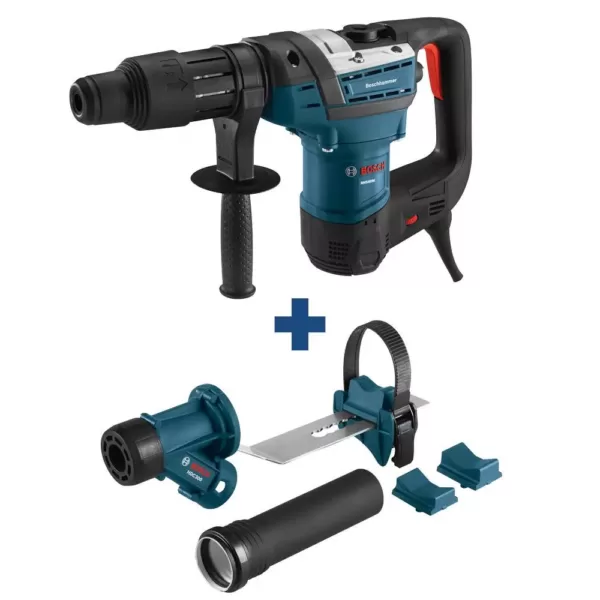 Bosch 12 Amp 1-9/16 in. Corded Variable Speed SDS-Max Combination Rotary Hammer Drill, Bonus SDS-Max/Spline Dust Attachment