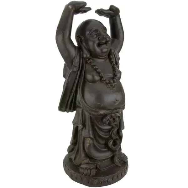 Oriental Furniture Oriental Furniture 3 ft. Tall Standing Laughing Buddha Decorative Statue