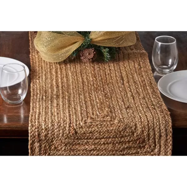 LR Home 80 in. x 16 in. Natural Jute Classic Braided Runner