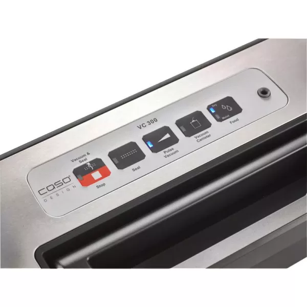 CASO VC 300 Brushed Black Stainless Steel Food Vacuum Sealer