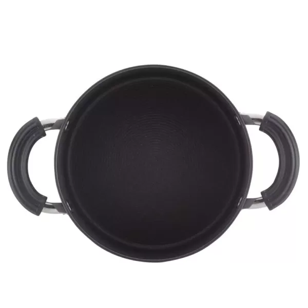 Circulon Promotional 3 qt. Hard-Anodized Aluminum Nonstick Sauce Pot in Black with Glass Lid