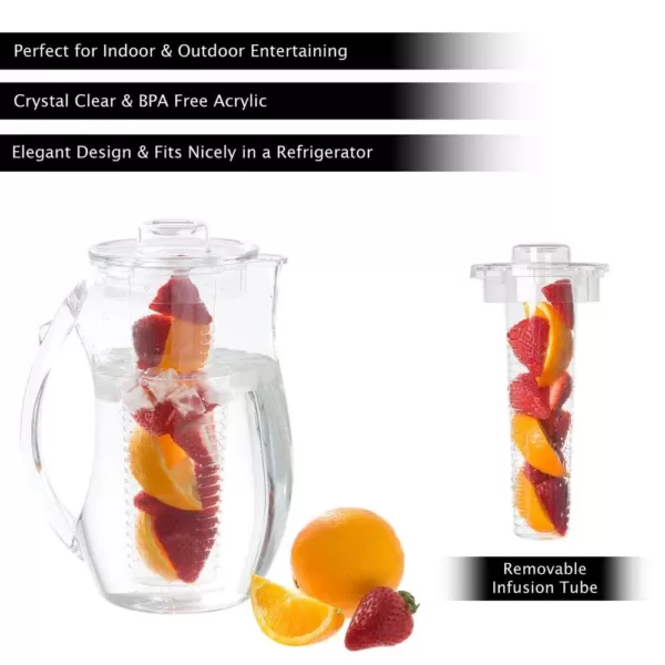 Classic Cuisine 96 oz. Clear Acrylic Infusion Pitcher