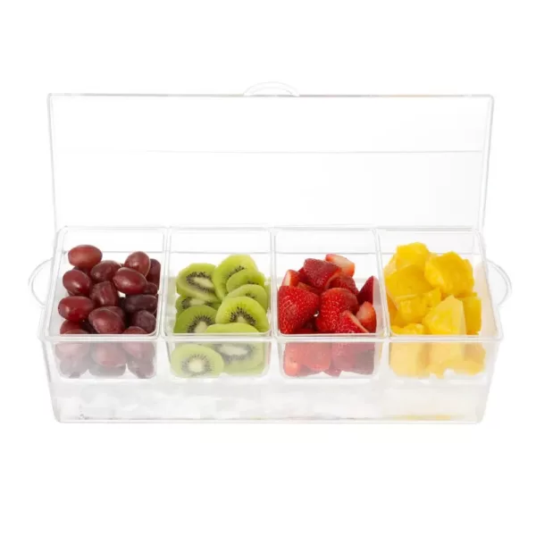 Classic Cuisine Cold Condiment Tray with Ice Chamber