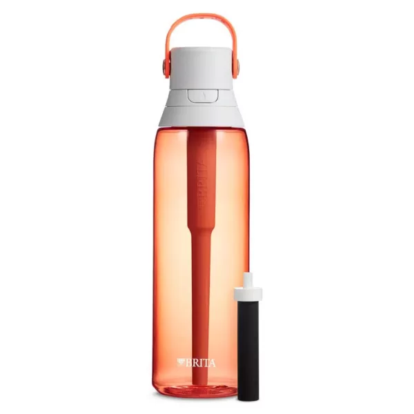 Brita Premium 26 oz. Coral Filtering Water Bottle, BPA Free