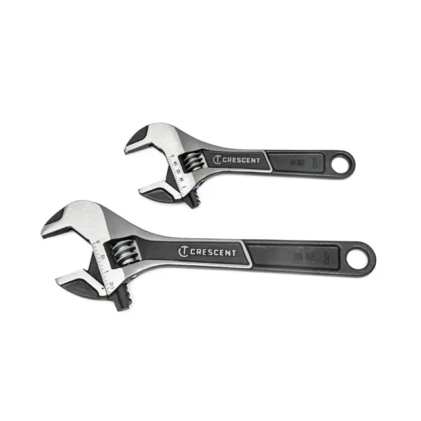 Crescent 6 in. and 10 in. Wide Jaw Adjustable Wrench Set (2-Piece)