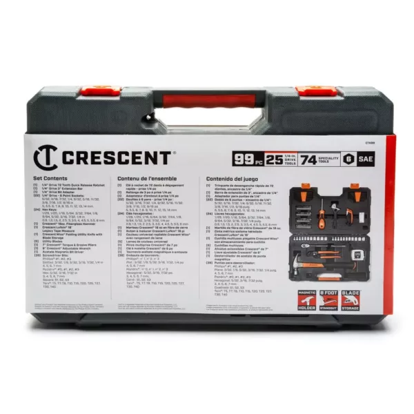 Crescent 1/4 in. Drive General Purpose Tool Set (99-Piece)