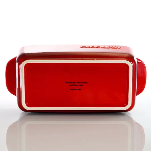 Crock-Pot Artisan 1.25 Qt. Stoneware Rectangle Bake Pan in Red