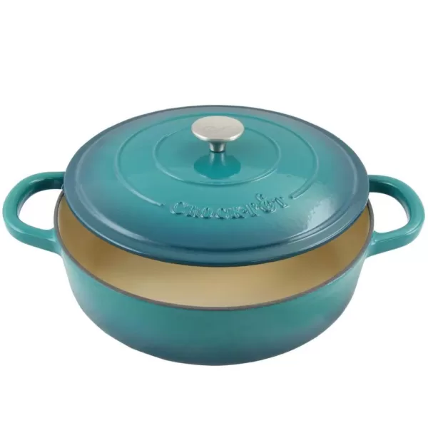 Crock-Pot Artisan 5 Qt. Enameled Cast Iron Braiser Pan with Self Basting Lid