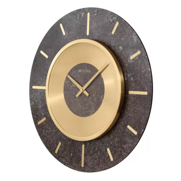 Bulova Oversized 23 in. Gallery Wall Clock with Brushed Brass Bezel