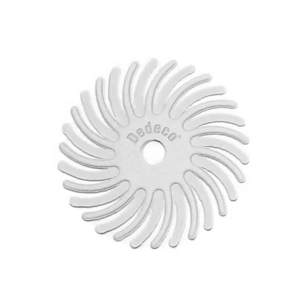 Dedeco Sunburst 1 in. Radial Discs - 1/8 in. Fine 400-Grit Arbor Rotary Cleaning and Polishing Tool (48-Pack)