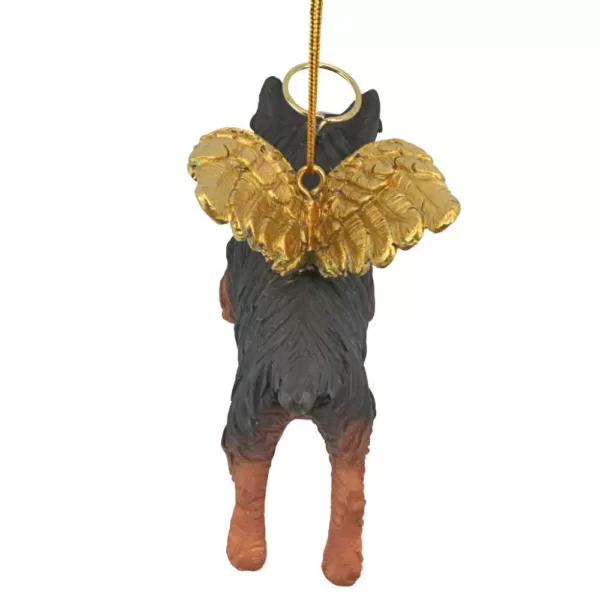 Design Toscano 2.5 in. Honor the Pooch Yorkie Holiday Dog Angel Ornament