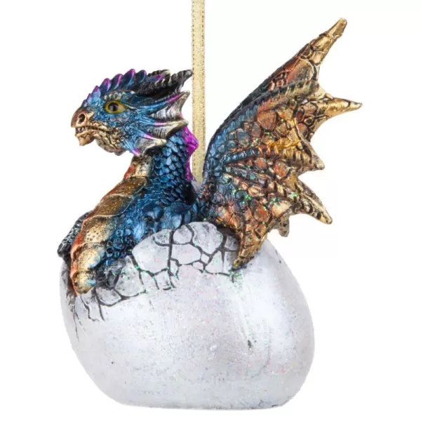 Design Toscano 3.5 in. Hard Boiled Dragon Hatchling Holiday Ornament