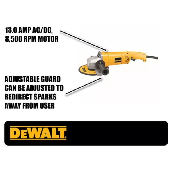 DEWALT 13 Amp 7 in. 8,000 RPM Medium Angle Grinder