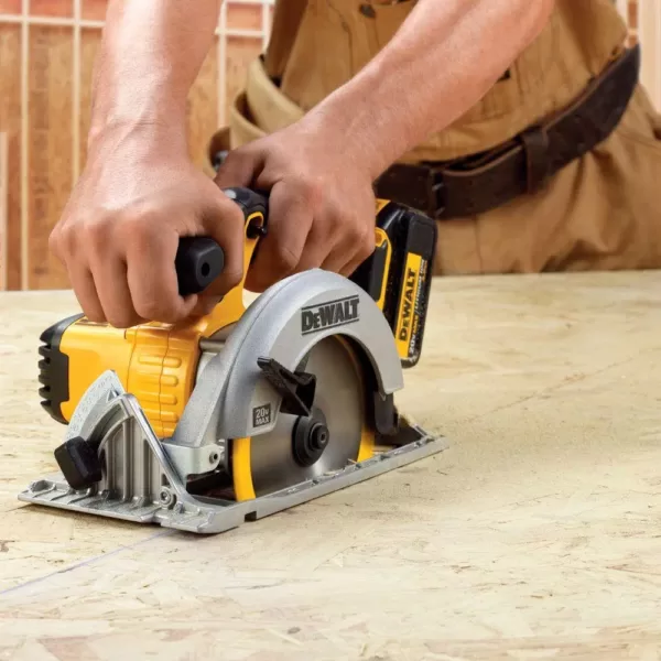 DEWALT 20-Volt MAX Cordless 6-1/2 in. Circular Saw with (1) 20-Volt Battery 5.0Ah & Charger