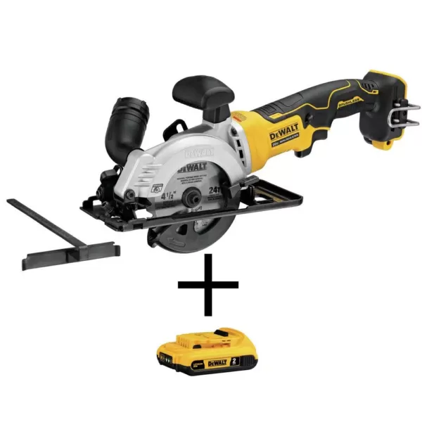 DEWALT ATOMIC 20-Volt MAX Cordless Brushless 4-1/2 in. Circular Saw with (1) 20-Volt Battery 2.0Ah