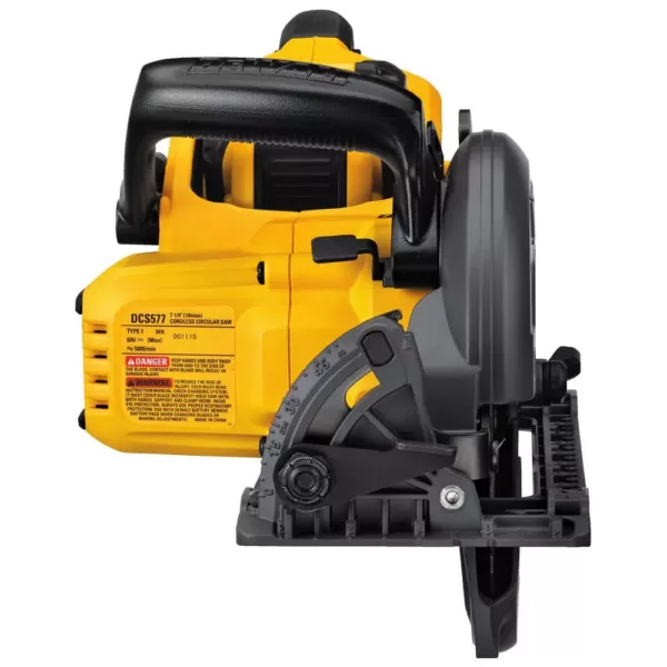 DEWALT FLEXVOLT 60-Volt MAX Cordless Brushless 7-1/4 in. Wormdrive Style Circular Saw with (1) FLEXVOLT 9.0Ah Battery